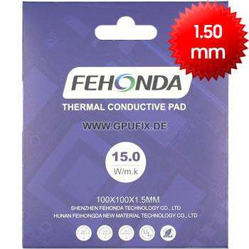 Wärmeleitpad 100x100x1,50 mm 15W/mk Fehonda Premium Performance