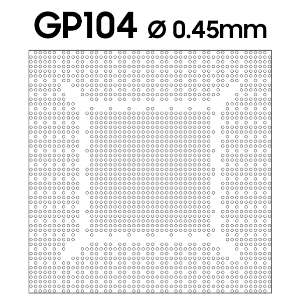 Nvidia GTX 1060, 1070, 1080 Stencil for reballing